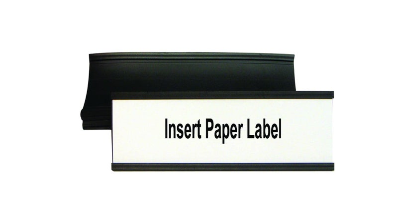 MasterVision Magnetic Data Card Holders, 6 x 2 Inches, Black, Pack of 10 Holders - Image 1